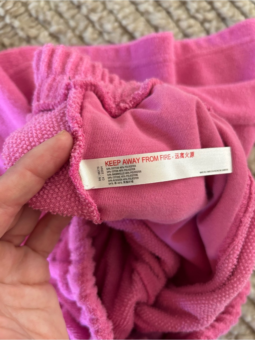 Free People Beach Towel Cotton Pink Terry Shorts Size Medium - Picture 5 of 5